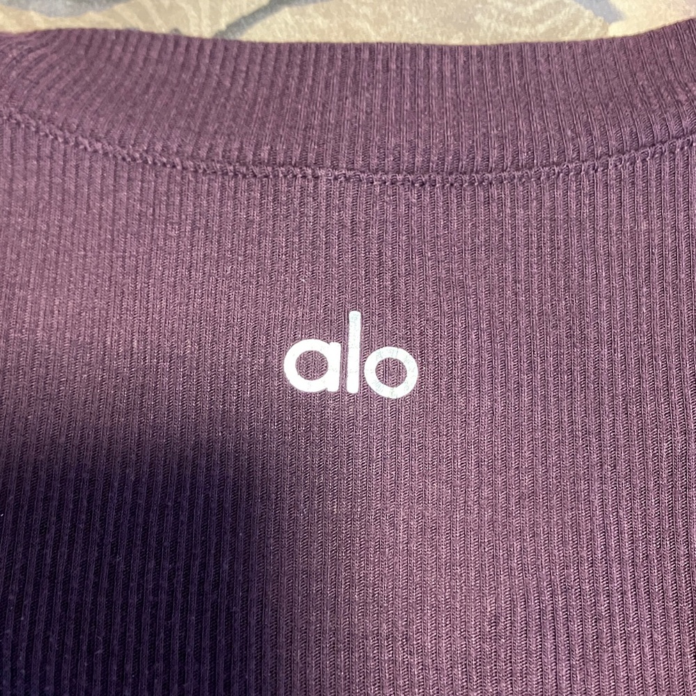 ALO Yoga Dark Purple Muscle Tee - Picture 2 of 6